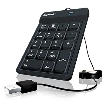 Keysonic ACK-118BK černá / Numerická klávesnice / Silikonová / USB / 18 kláves