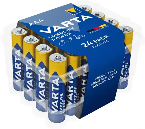 Varta Longlife Power Baterie AAA 24 ks / 1.5V / alkalická / v boxu