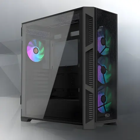 Raijintek PONOS Ultra černá / Počítačová skříň / Midi-Tower / ATX / E-ATX / Tempered Glass