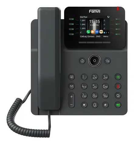 Fanvil V62G černá / IP telefon / 12 SIP linek / 6-cestná konference / 2x Gigabit / 2,8