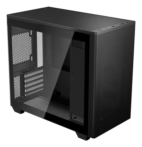 AeroCool Stormfront Mini v1 černá / PC skříň / Micro ATX / Mini-ITX / 2x USB-A 3.0 / 1x USB-C / Bez zdroje