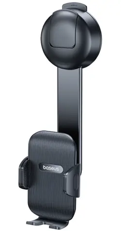 Baseus PrimeTrip C03 černá / Držák telefonu do auta / vakuová přísavka / 360° / palubní deska a čelní sklo