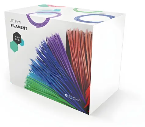 3DSimo Filament ABS/PLA 25 barev / Filament / průměr 1,75 mm / 125 m