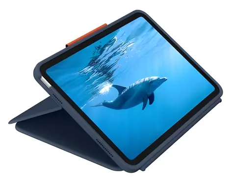 Logitech Rugged Combo 4 modrá / Pouzdro s klávesnicí / iPad 10. gen / Smart Connector / vojenská odolnost