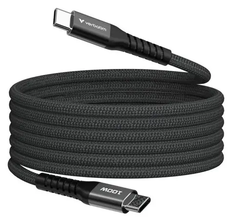 Verbatim Sync & Charge Magnetický USB-C kabel 1.2m černá / USB-C(M) / USB-C(M) / 100 W / PD & QC 3.0