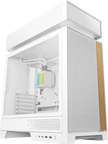 DEEPCOOL CL6600 WH bílá / Skříň pro PC / Mid Tower / ATX / vodní chlazení 360 mm / Tempered glass