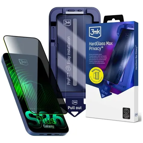 3mk HardGlass Max Privacy FrameFit / Tvrzené sklo / Samsung Galaxy S26+ / 9H / Privacy 28°
