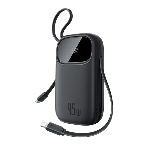 Baseus EnerFill FC31 Qpow 3 černá / Powerbanka / 20000mAh / 45W / USB-C a Lightning v těle / USB-A