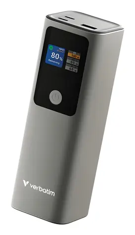 Verbatim Charge 'n' Go šedá / Powerbanka / 27000 mAh / 2x USB-C 140W / 1x USB-A 18W