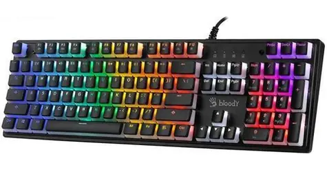 A4tech Bloody S510R černá / Herní klávesnice / mechanická / Blue Switch / Pudding / CZ / USB