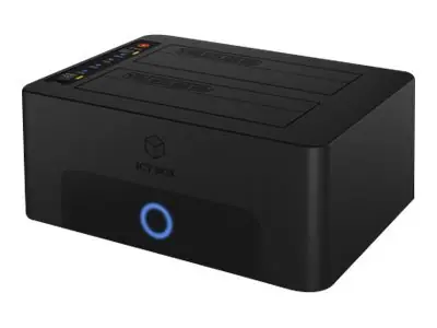 Icy Box dokovací a klonovací stanice černá / Dokovací stanice pro HDD a SSD / pro 2.5