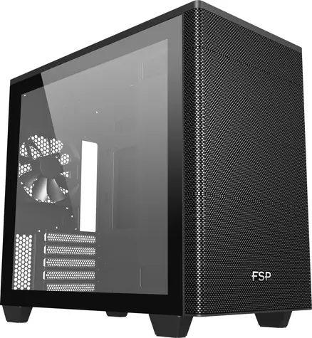 Fortron CST360B černá / PC skříň / Micro Tower / Micro ATX+Mini-ITX / průhledná bočnice / bez zdroje