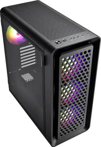 Fortron CUT593A černá / PC skříň / Big Tower / E-ATX / 4x 140mm ARGB / bez zdroje / průhledná bočnice