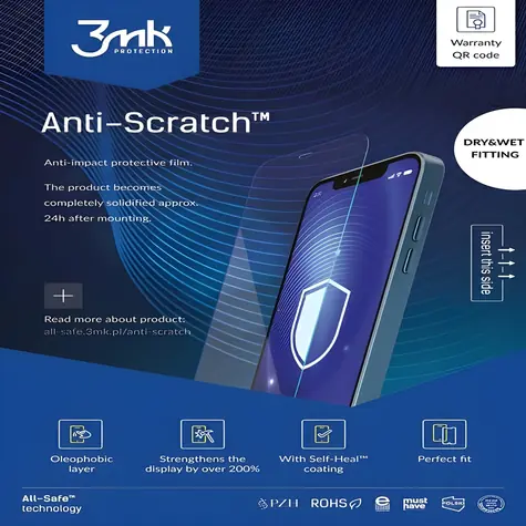 3mk All-Safe SilverProtection+ / Ochranná fólie / AIO systém / 5 ks / antimikrobiální