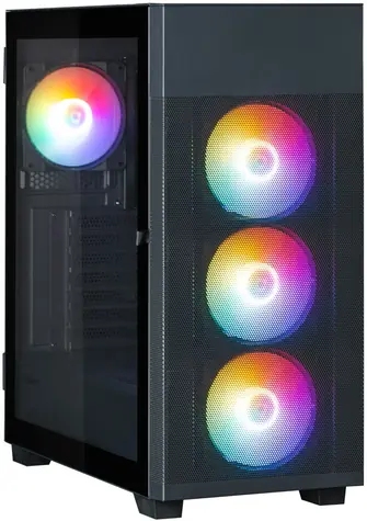 Zalman S5 Neo černá / Skříň / ATX / 4x 120mm RGB / USB 3.2 Gen2 + USB 2.0 / bez zdroje / průhledná bočnice