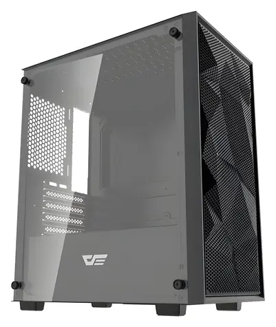 darkFlash M305 Mesh černá / mATX / bez ventilátorů / 3x USB-A / průhledná bočnice / bez zdroje