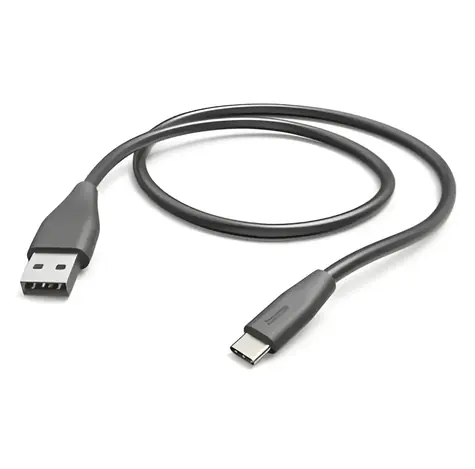 Hama černá / Datový kabel / USB-A - USB-C / 1,5 m / 480 Mbit/s