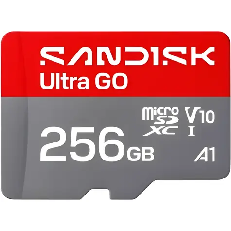SanDisk Ultra GO microSDXC 256GB / Paměťová karta / UHS-I / U1 / A1 / čtení: až 190 MB/s / vhodné pro Full HD
