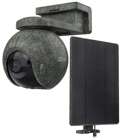 EZVIZ EB8 Pro Ranger KIT hnědá / Venkovní otočná IP kamera / 8Mpix / 4G LTE + Wi-Fi / IP65 / IR 15m / solární panel