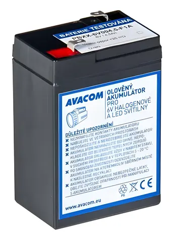 Avacom pro svítilny F1 / Baterie / 6 V / 4,5 Ah