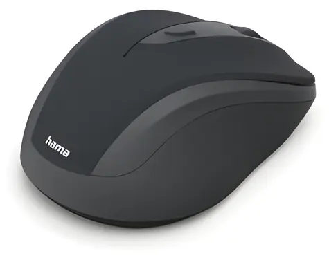 Hama WM-400 černá / Bezdrátová optická myš / 1600 DPI / 6 tlačítek / 2.4 GHz