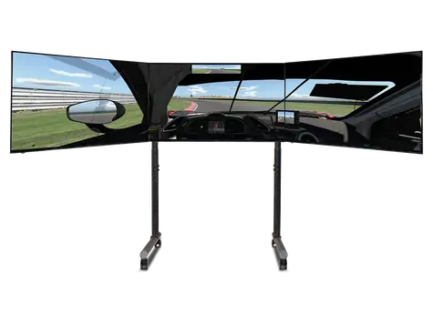 Next Level Racing Round Tube Triple Monitor Stand / Samostatný stojan pro 3 monitory / Freestanding