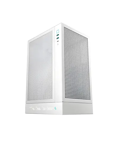 Deepcool CH170 DIGITAL bílá / PC skříň / Mini-ITX / Digitální displej / Mesh / bez zdroje