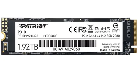 Patriot P310 1,92TB / SSD / M.2 2280 / PCIe Gen3 x4 NVMe