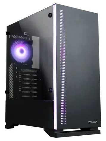 Zalman S5 černá / Skříň Middle Tower ATX / USB 3.2 Gen2 + 2x USB 2.0 / bez zdroje / průhledná bočnice