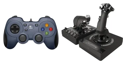 Logitech F310 + G X56 HOTAS / Herní sada / Gamepad USB + HOTAS joystick / PC