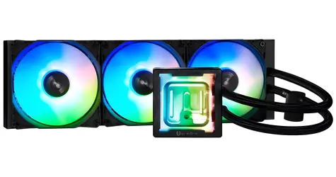 Bitfenix 360 mm černá / AIO vodní chladič CPU / 3x 120 mm / ARGB / tenký 32 mm / AMD + Intel