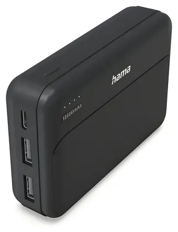 Hama Pocket 10 černá / Powerbanka / 10000 mAh / 2x USB-A / 5V / 2.1A