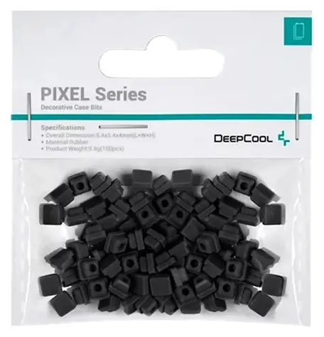 Deepcool PIXEL černá / Dekorativní bity pro skříň PC / 100 kusů / pryžové