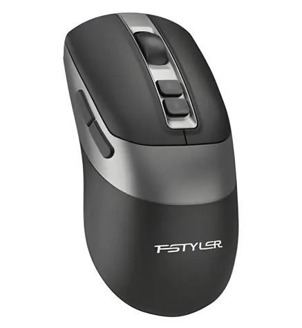A4tech FStyler FB50CS Plus černá / Tichá bezdrátová kancelářská myš / Bluetooth + 2.4GHz