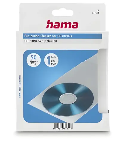 Hama CD/DVD průhledné 50 ks / Ochranný obal