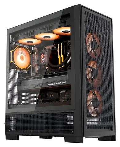 darkFlash AIRNOVA černá / PC skříň / E-ATX / Big Tower / 3x 120 mm / USB-C Gen2 / bez zdroje