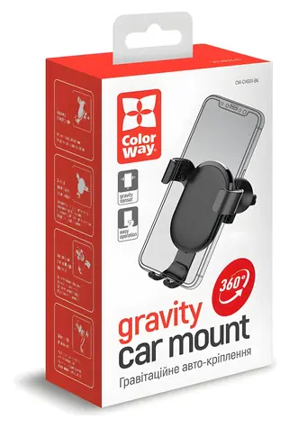 ColorWay Gravity Holder černá / Držák telefonu / gravitační uchycení