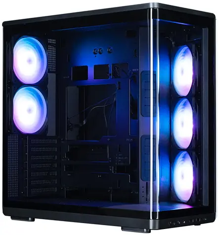 ZALMAN P60 černá / Skříň / ATX / 5x 120mm ARGB / 2x USB-A 3.2 Gen2 + 1x USB-C / bez zdroje / panoramatická