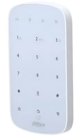 Dahua Airshield ARK30T-W2 bílá / Bezdrátová klávesnice / RFID 13,56 MHz / 868 MHz / pro alarm ARC