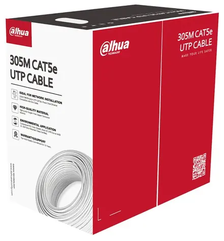 Dahua UTP Cat5e bílý / Síťový kabel / drát / 4 páry / PVC / 305m