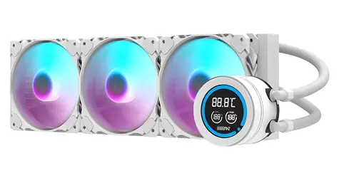 darkFlash DN-D360 bílá / AiO chladič CPU / 3x 120 mm / ARGB podsvícení / 800-1800 RPM / Intel + AMD
