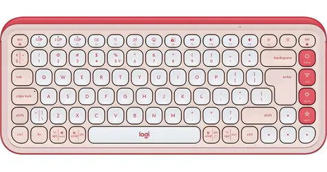 Logitech POP Icon Keys růžová / Bezdrátová klávesnice / TKL / US layout / Bluetooth / Logi Bolt