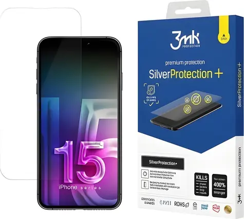 3mk SilverProtection+ Apple iPhone 15 Pro Max / Ochranná fólie / antimikrobiální / mokrá aplikace