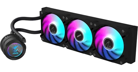 GIGABYTE AORUS WATERFORCE II 360 / Vodní chladič AIO / 3x 120mm / 36,9 dB / 64,95 CFM / 800-2300 RPM / RGB / Intel + AMD
