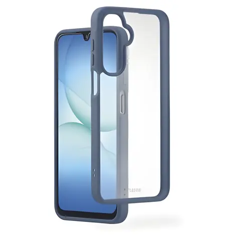 Hama Frame Protect průhledná/modrá / Kryt pro Samsung Galaxy A17 a A17 5G / PC+TPU / protiskluzový