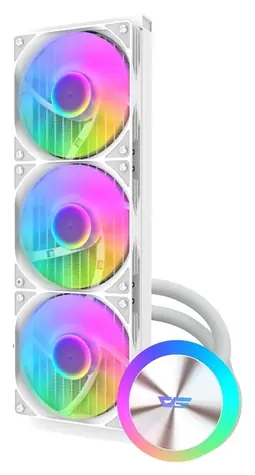 darkFlash DG360 bílá / AiO chladič CPU / 3x 120 mm / ARGB podsvícení / 600-1800 RPM / 36 dB / Intel + AMD