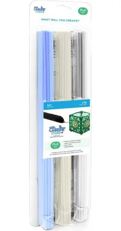 3Doodler PL-CLEAR-75 / Plastové tyčinky PLA / 75 ks / průměr 3 mm