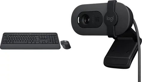 Logitech MK650 + Brio 100 / Klávesnice s myší a webkamerou / Bluetooth / CZ & SK layout