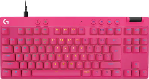 Logitech G PRO X TKL RAPID magenta / Herní klávesnice / TKL / rapid trigger přepínače / US International