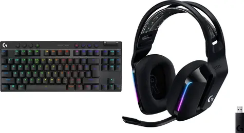 Logitech PRO X TKL GX Brown + G733 černá / Bezdrátová herní sada / klávesnice a sluchátka / Lightspeed